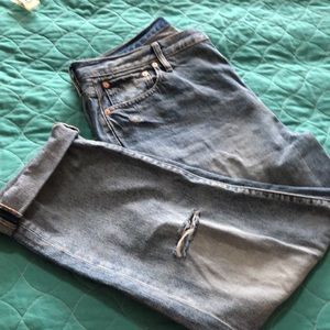 GAP boyfriend jean sz 16T, worn finish distressed